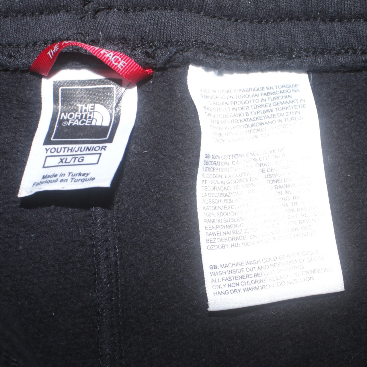 The North Face Boys Black XL Jogger Sweatpants 100% Cotton Comfort Wear