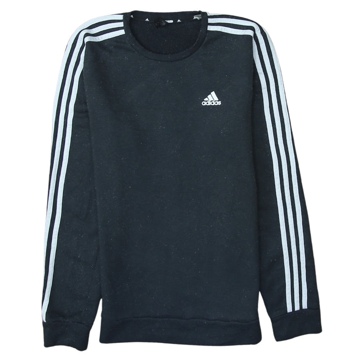 adidas Men's Black Small Crew Neck Pullover Sweatshirt