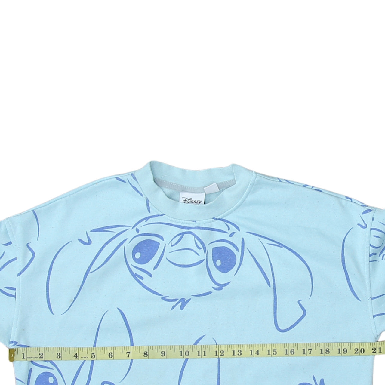 Disney Women XS Blue Stitch Crew Neck Pullover Sweatshirt