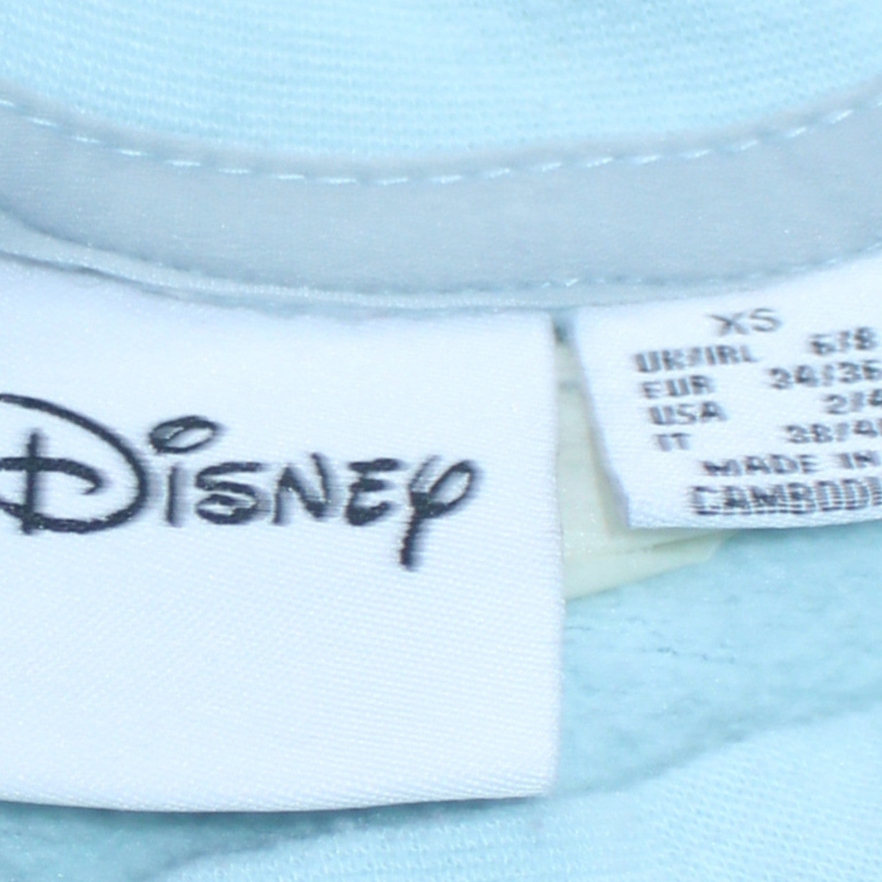 Disney Women XS Blue Stitch Crew Neck Pullover Sweatshirt