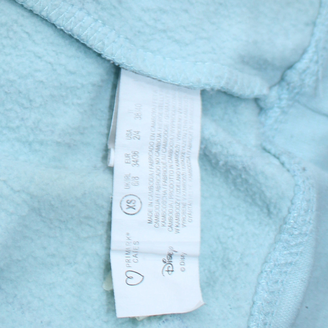 Disney Women XS Blue Stitch Crew Neck Pullover Sweatshirt