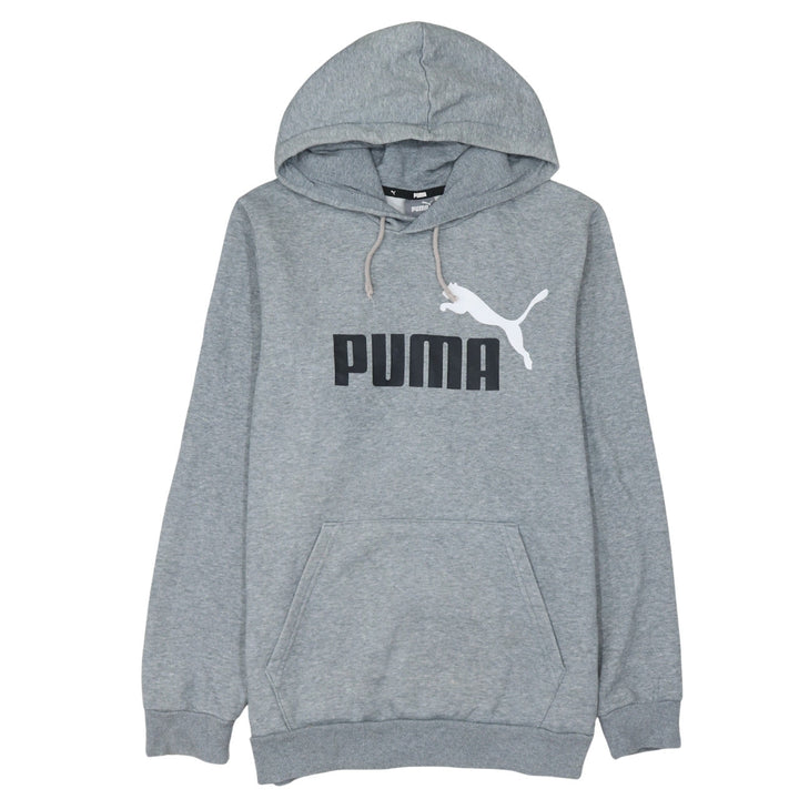 Puma Men's Grey Pullover Hoodie Small Logo Sportswear