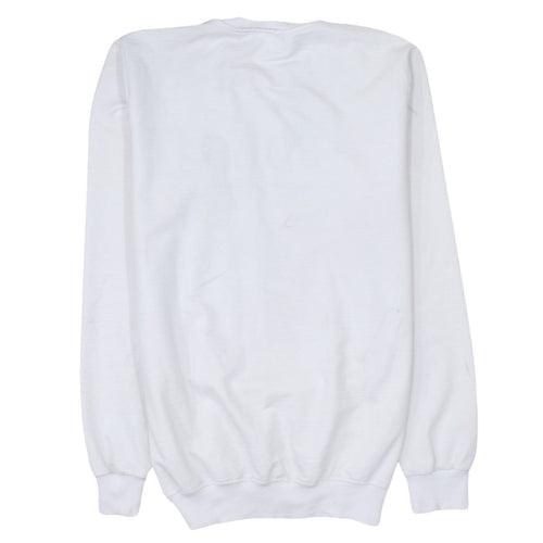Ralph Lauren Men's White 2XL Pullover Sweatshirt Crew Neck Logo Cotton