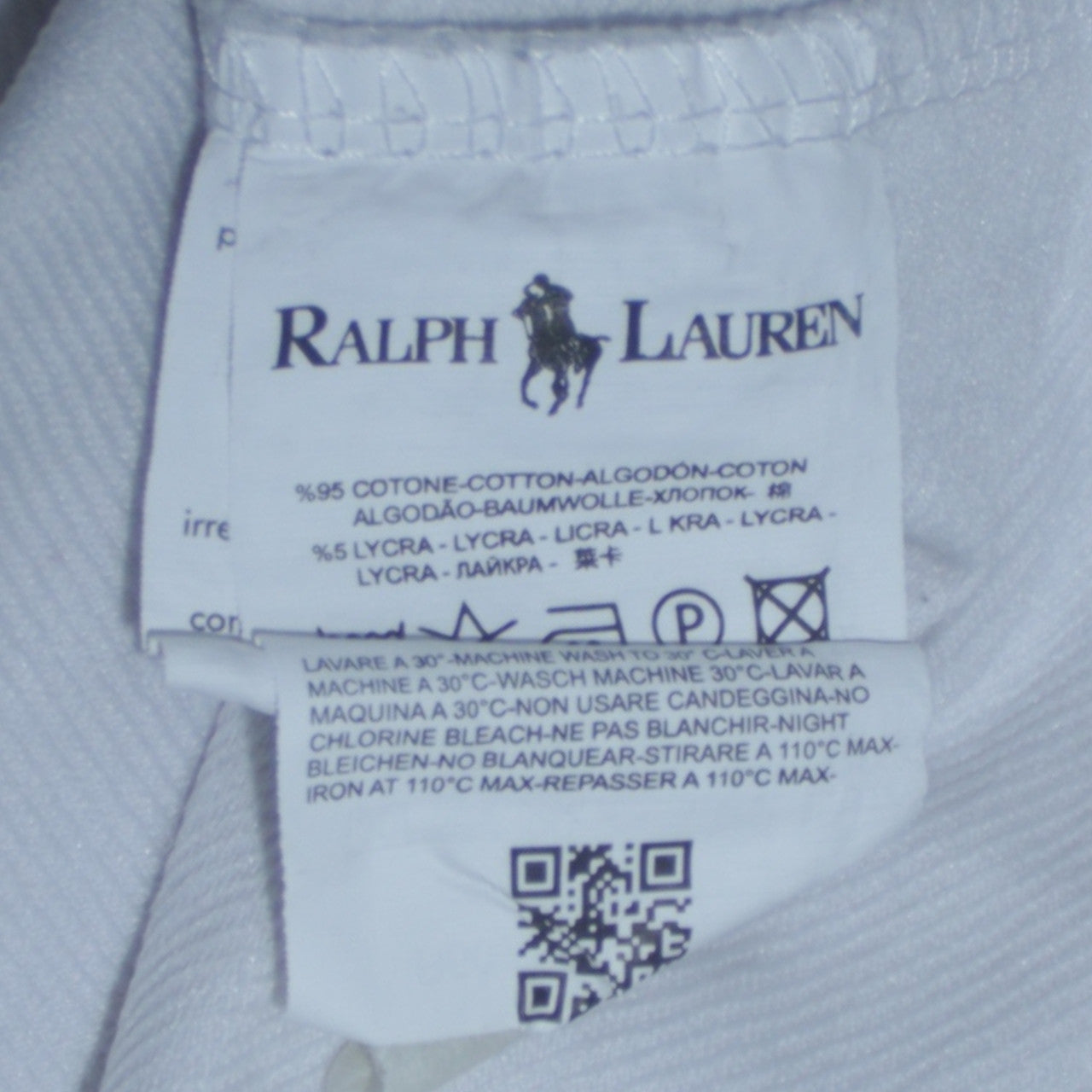 Ralph Lauren Men's White 2XL Pullover Sweatshirt Crew Neck Logo Cotton