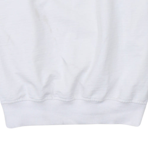 Ralph Lauren Men's White 2XL Pullover Sweatshirt Crew Neck Logo Cotton