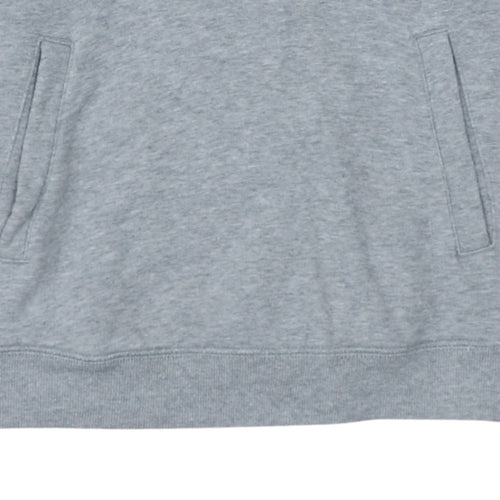 Nike Men's Grey Pullover Hoodie M Sports Fleece Sweatshirt