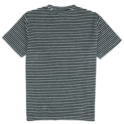 FILA Men’s Green Striped Embroidered Sports T-Shirt Size S Retro Style