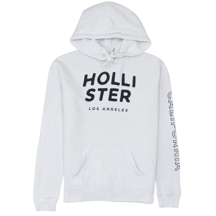 Hollister Men’s White Pullover Graphic Hoodie M Regular Fit