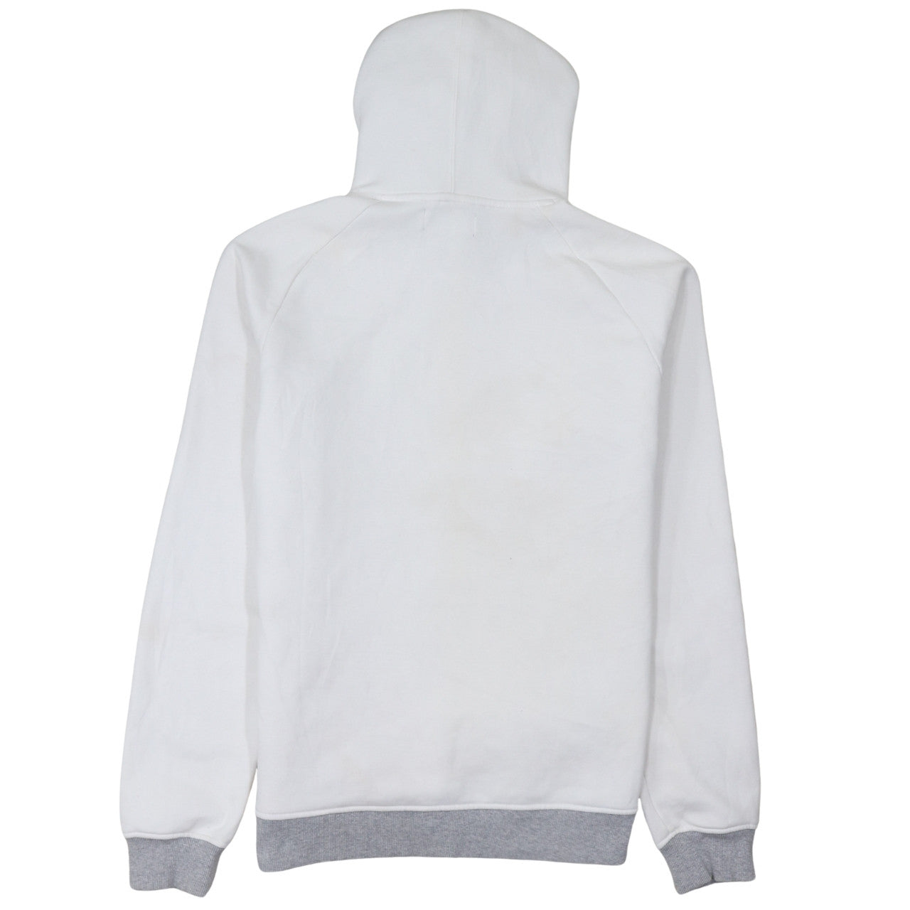 Adidas Women White Hoodie Medium Pullover with Red Trefoil Logo