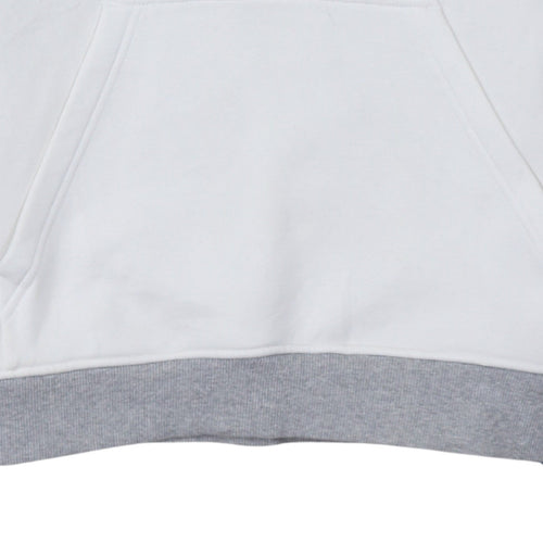 Adidas Women White Hoodie Medium Pullover with Red Trefoil Logo