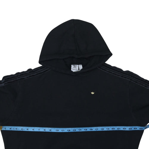 Adidas Women Black Pullover Hoodie Size 8 Relaxed Fit Casual Sweatshirt