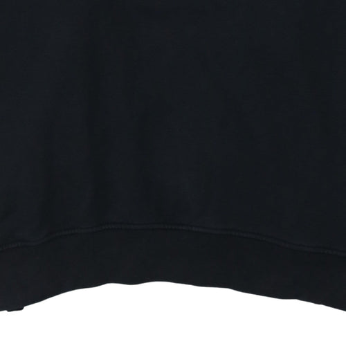 Adidas Women Black Pullover Hoodie Size 8 Relaxed Fit Casual Sweatshirt