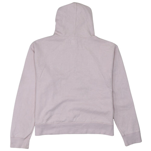 Champion Womens Pink Pullover Hoodie L Embroidered Logo Cotton Blend