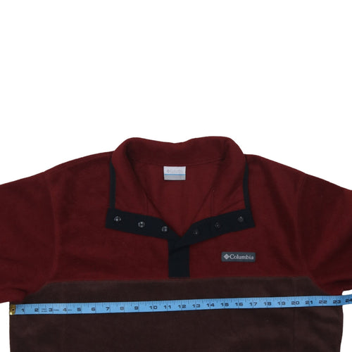 Columbia Men's Brown Fleece Henley Sweatshirt Size L Outdoor