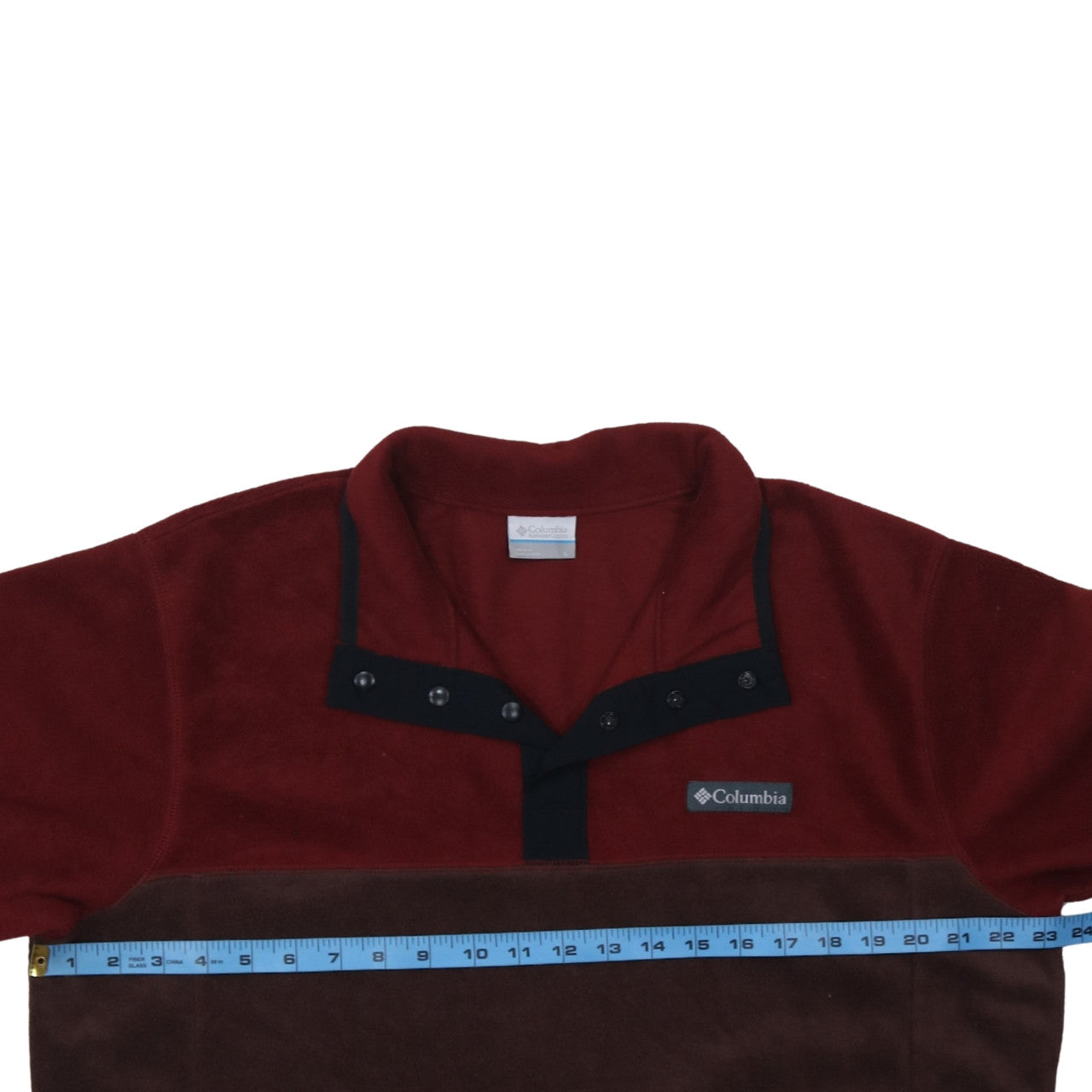 Columbia Men's Brown Fleece Henley Sweatshirt Size L Outdoor