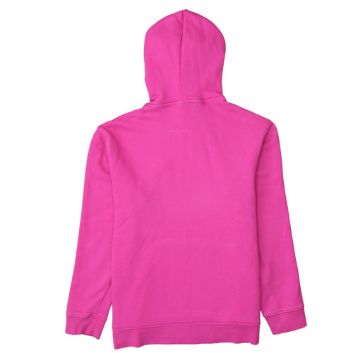 Adidas Womens Pink Trefoil Pullover Hoodie Size 12 Cotton Blend