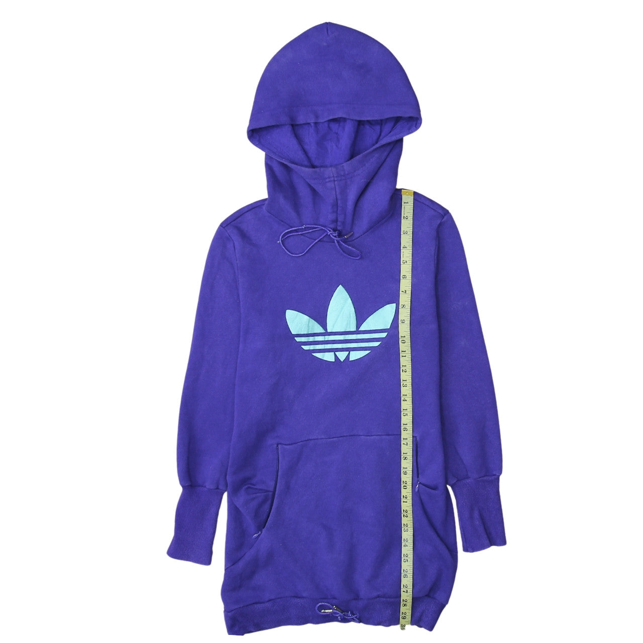 Adidas Women Purple Pullover Hoodie Dress Size 14 Logo Tunic