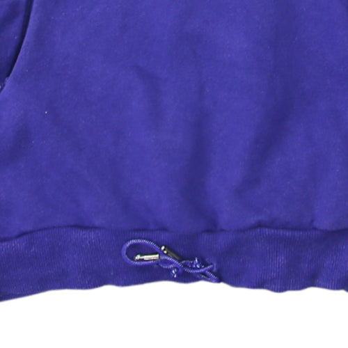 Adidas Women Purple Pullover Hoodie Dress Size 14 Logo Tunic