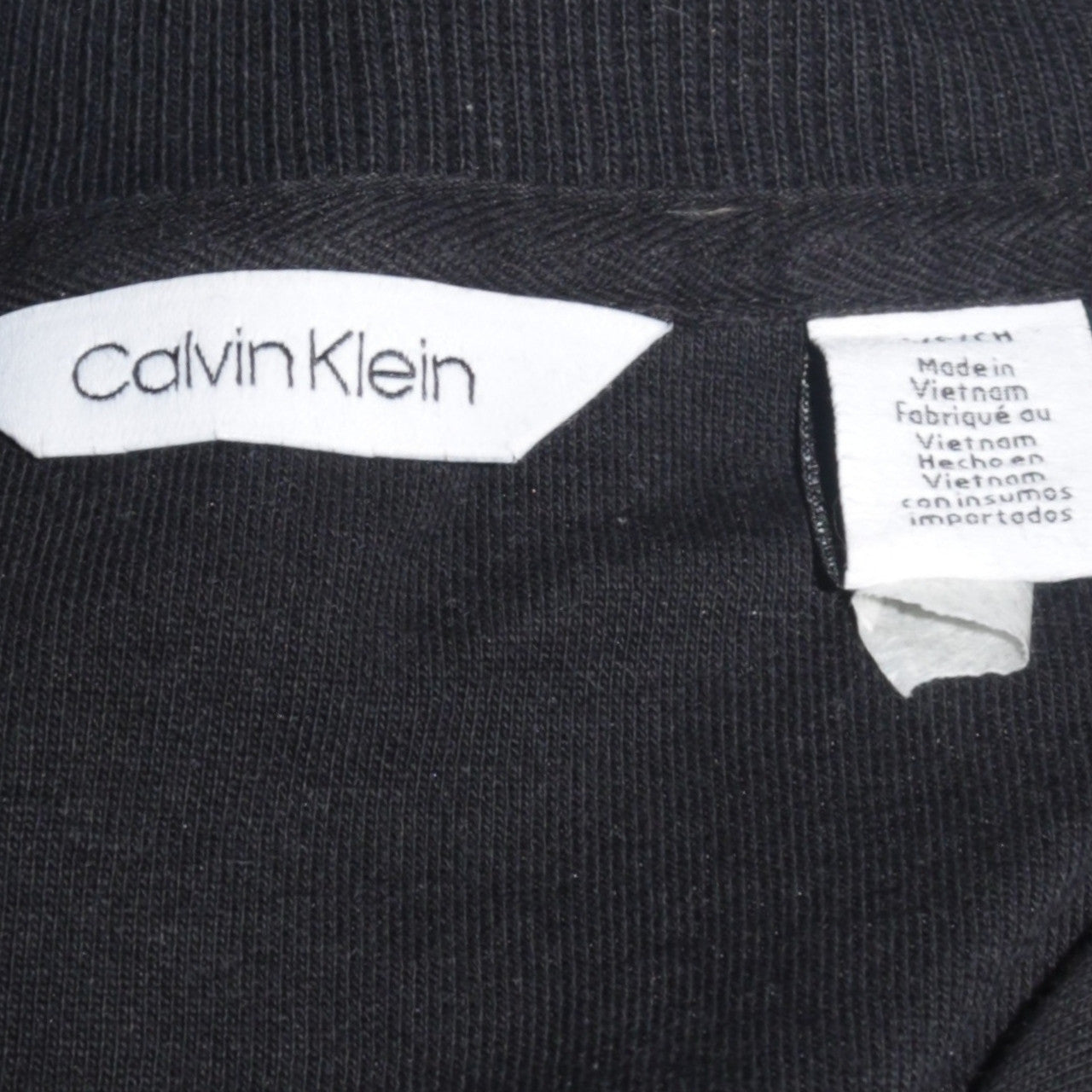 Calvin Klein Men's Multicoloured 1/4 Zip Logo Sweatshirt M
