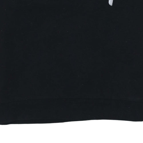 Disney Primark Cares Black Glitter Logo Sweatshirt XS Women
