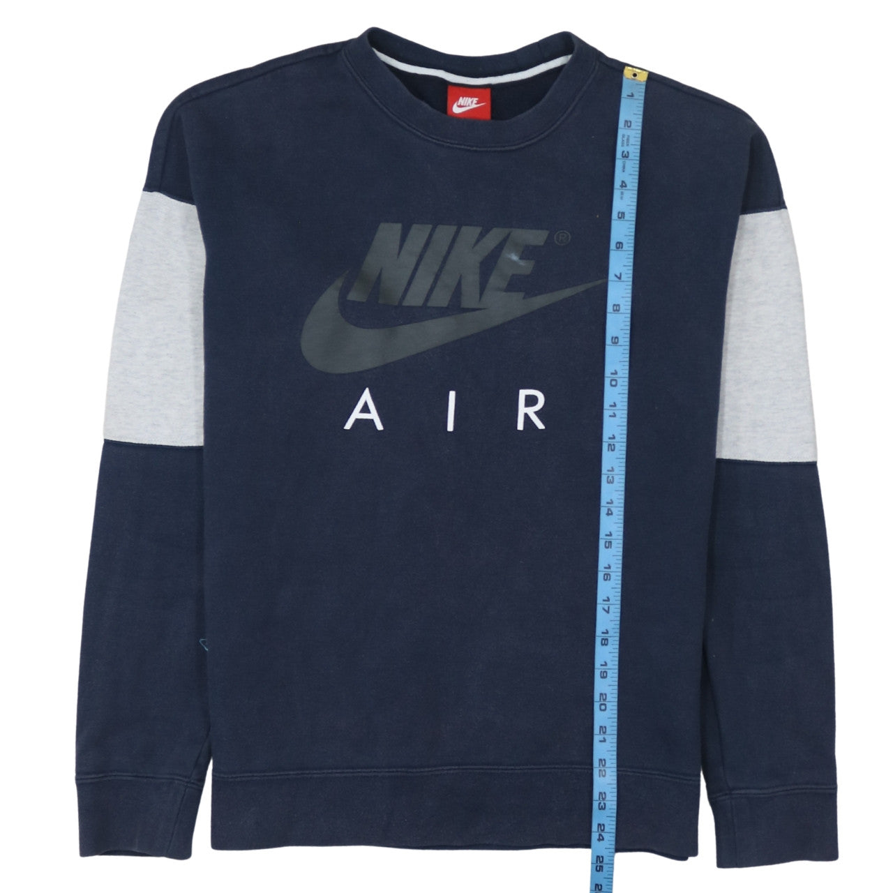 Nike Men’s Blue Air Logo Crew Neck Pullover Sweatshirt Size S