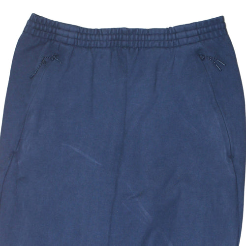 Adidas Men's Blue Jogger Trousers M Regular Fit Cotton Blend