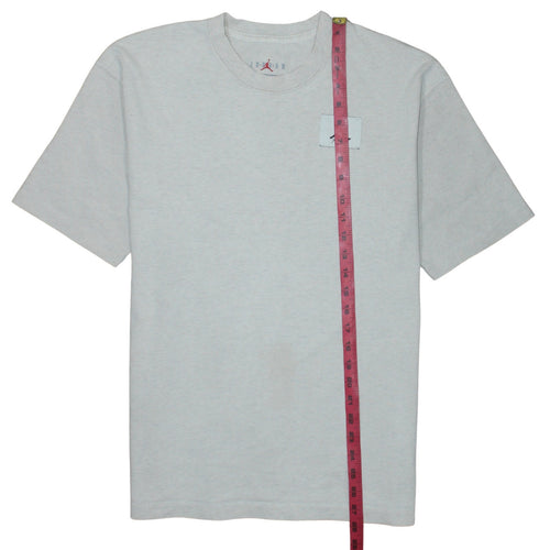 Jordan Men's White Cotton Crew Neck Sports Logo T-Shirt L