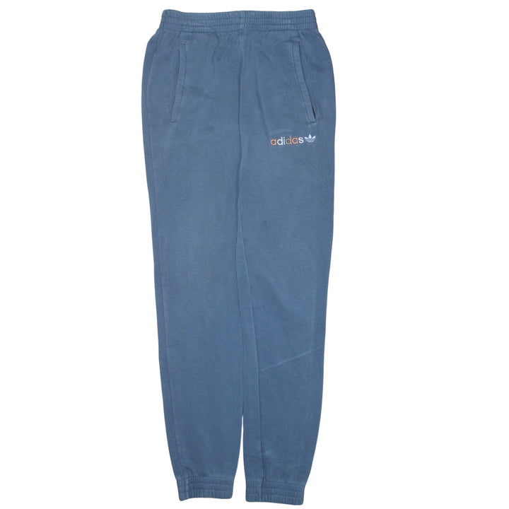 adidas Mens Blue Jogger Sweatpants S Tapered Fleece Activewear