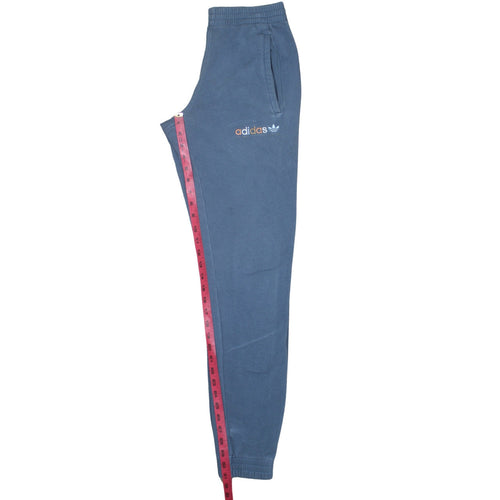 adidas Mens Blue Jogger Sweatpants S Tapered Fleece Activewear