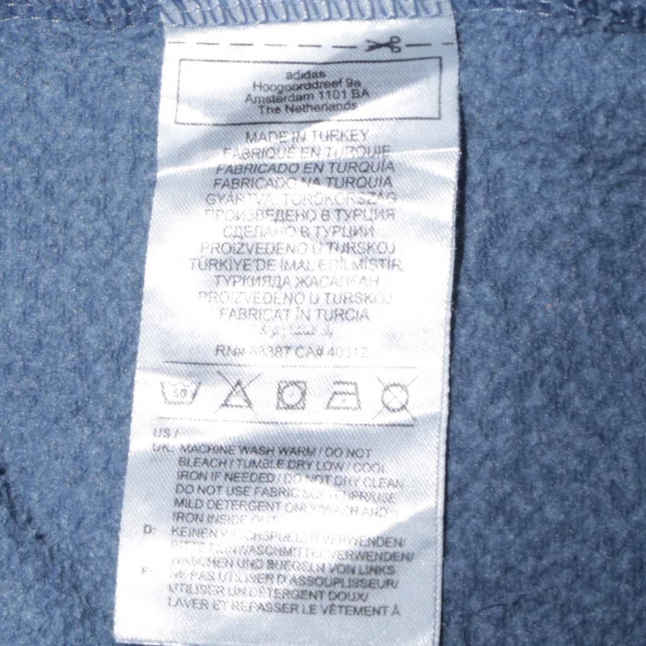 adidas Mens Blue Jogger Sweatpants S Tapered Fleece Activewear