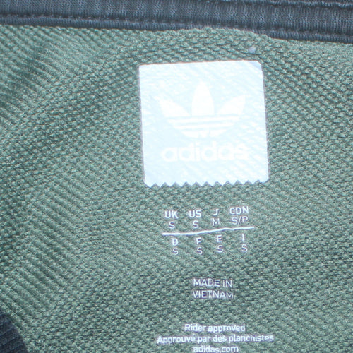 Adidas Men’s Green Crew Neck Logo Sweatshirt Size S Regular Fit