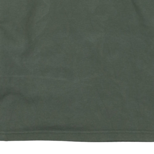 Adidas Men’s Green Crew Neck Logo Sweatshirt Size S Regular Fit