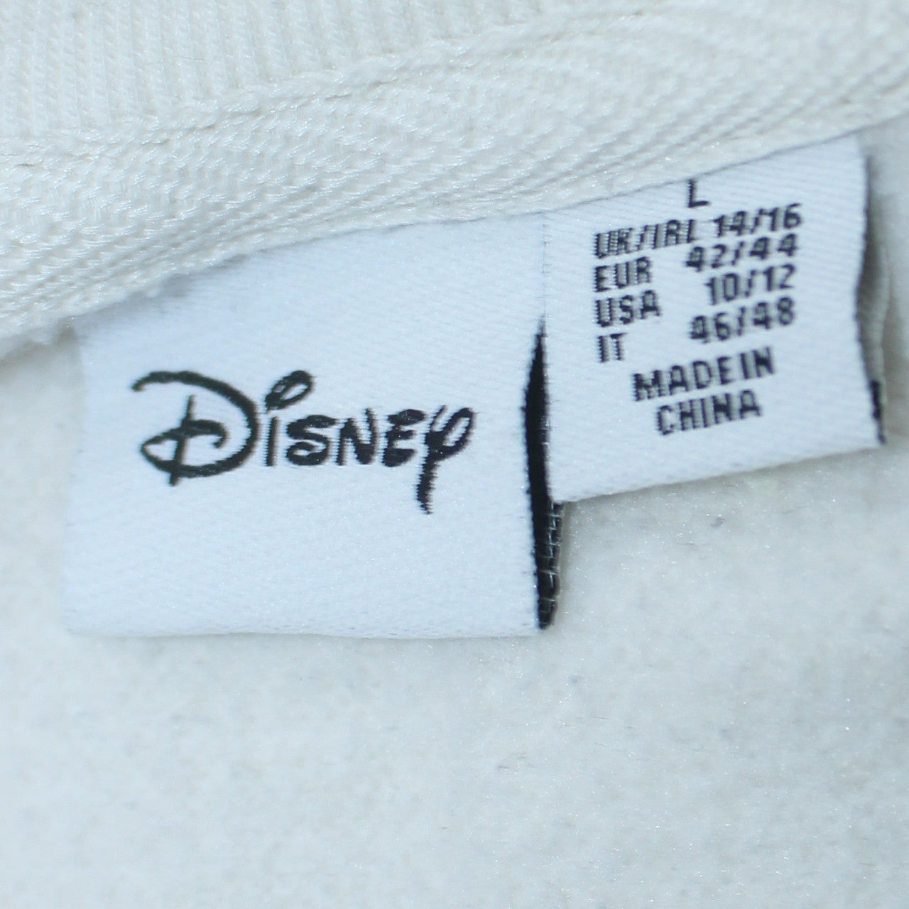 Disney Women White Mickey Mouse Pullover Sweatshirt Size L 14/16