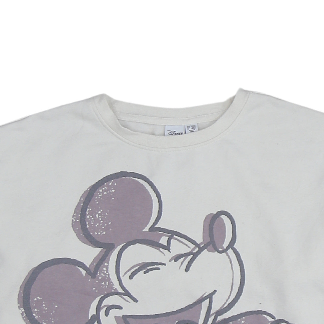 Disney Women White Mickey Mouse Pullover Sweatshirt Size L 14/16
