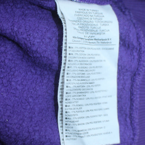 Nike The Athletic Dept Womens Purple Hoodie M Just Do It Graphic