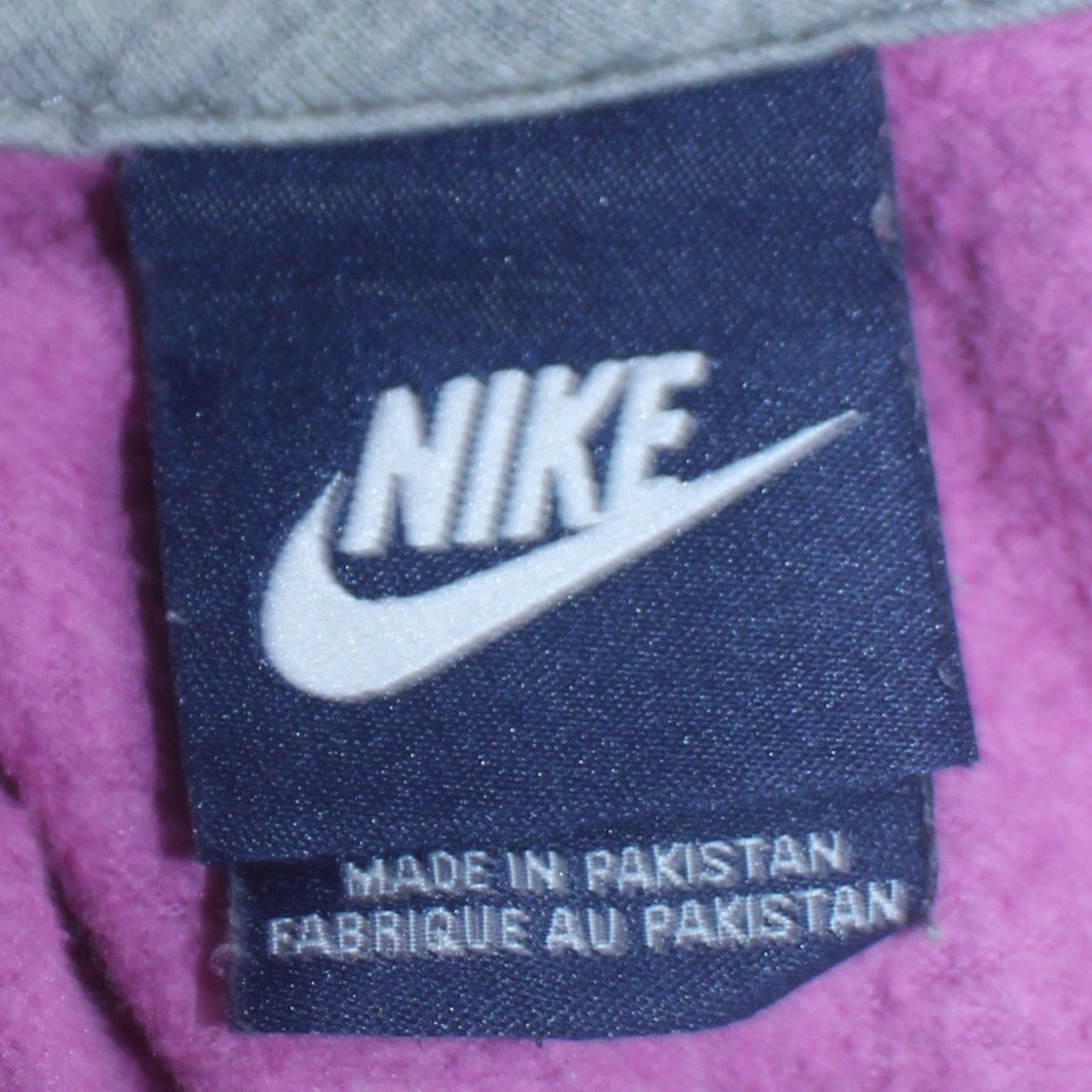 Nike Women Pink Full Zip Hoodie Size M Cotton Blend Logo Sportswear