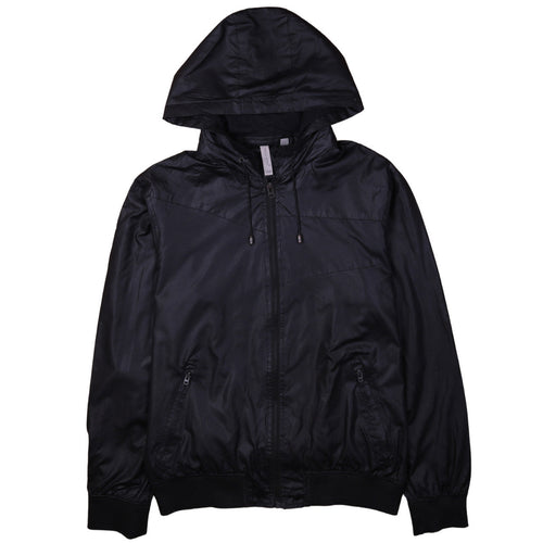 Jonx Wugi Men's Black Full Zip Hooded Jacket Size L