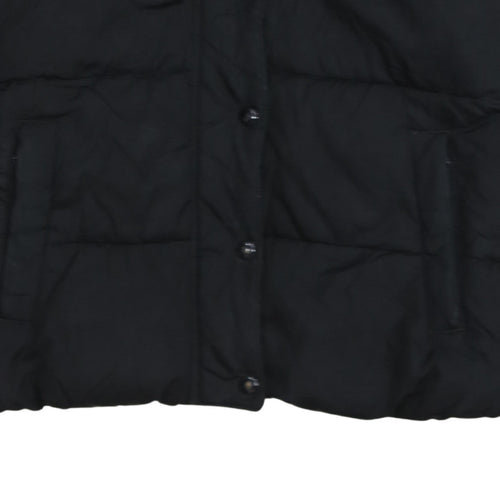 GAP Kids Boys Black XL ColdControl Max Hooded Puffer Jacket Winter Coat