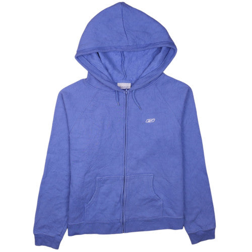 Reebok Womens Blue Full Zip Hoodie Size M Lined Sportswear