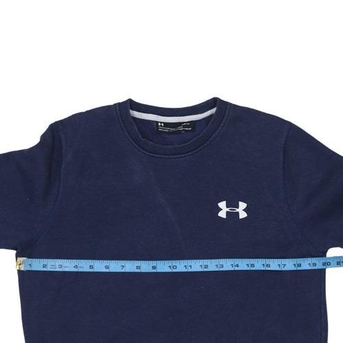 Under Armour Men's Blue ColdGear Fitted Crew Neck Sweatshirt M