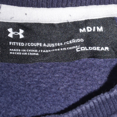 Under Armour Men's Blue ColdGear Fitted Crew Neck Sweatshirt M