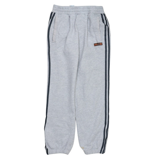Adidas Men's Grey Jogger Sweatpants S Vintage 3 Stripe Fleece