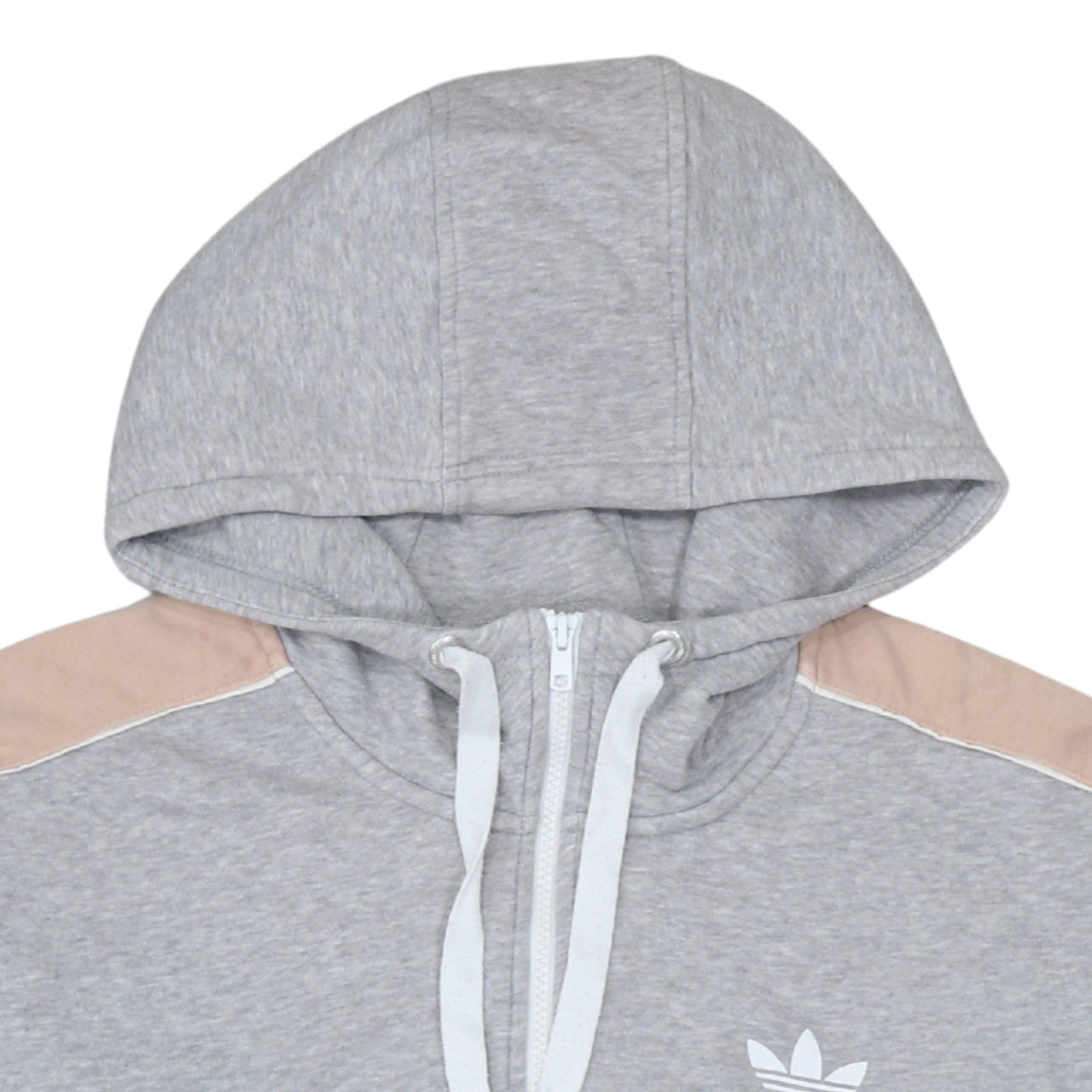 adidas Womens Grey 1/2 Zip Hooded Sweatshirt Size 12 Regular