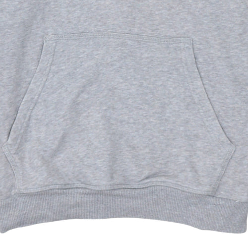 adidas Womens Grey 1/2 Zip Hooded Sweatshirt Size 12 Regular