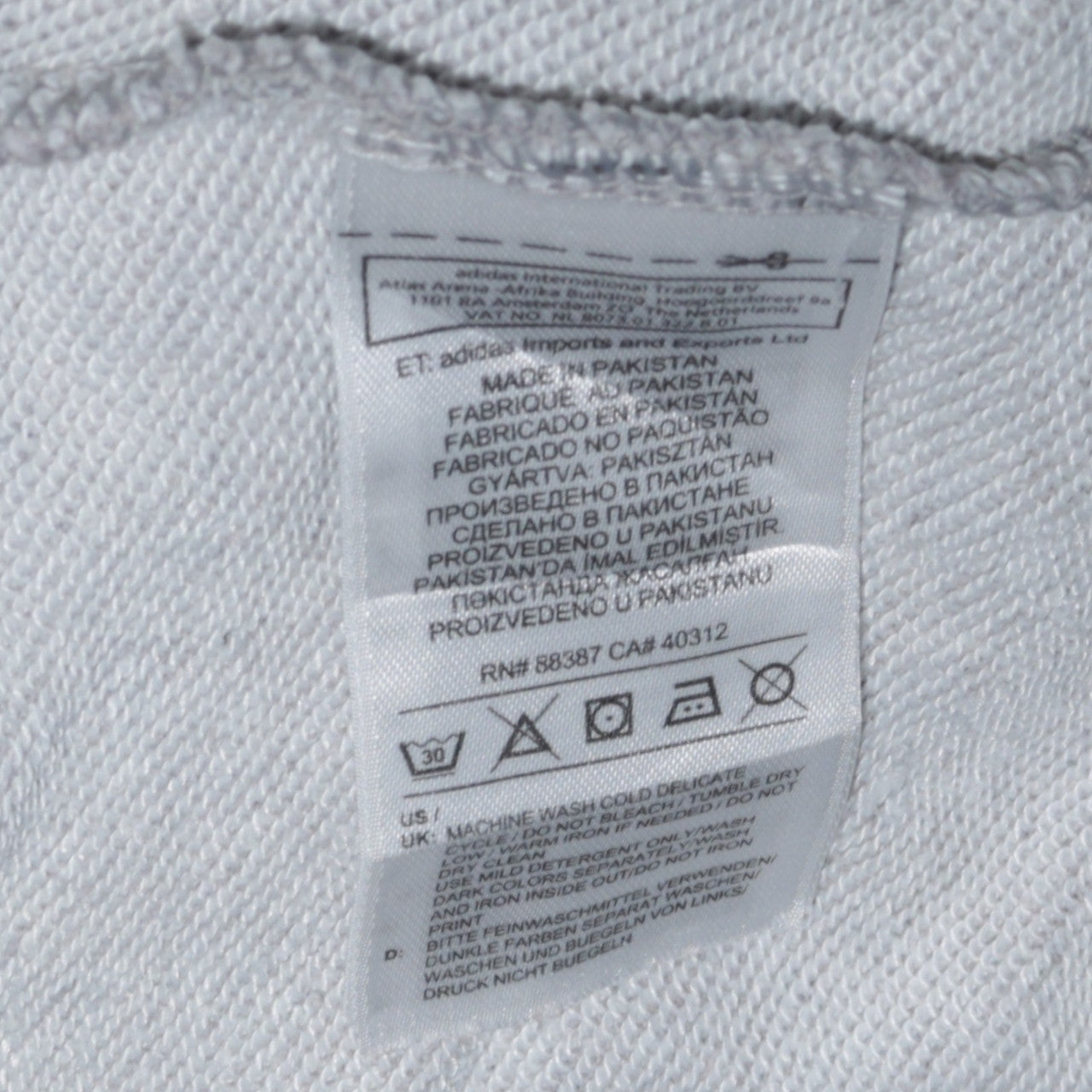 adidas Womens Grey 1/2 Zip Hooded Sweatshirt Size 12 Regular
