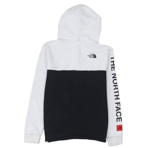 The North Face Women's Black & White 1/2 Zip Hoodie Size M Cotton Blend