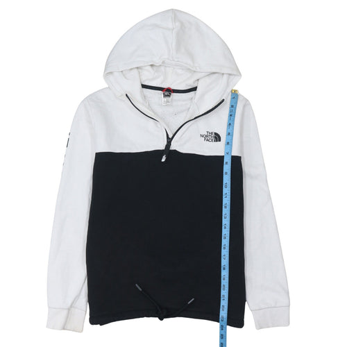 The North Face Women's Black & White 1/2 Zip Hoodie Size M Cotton Blend