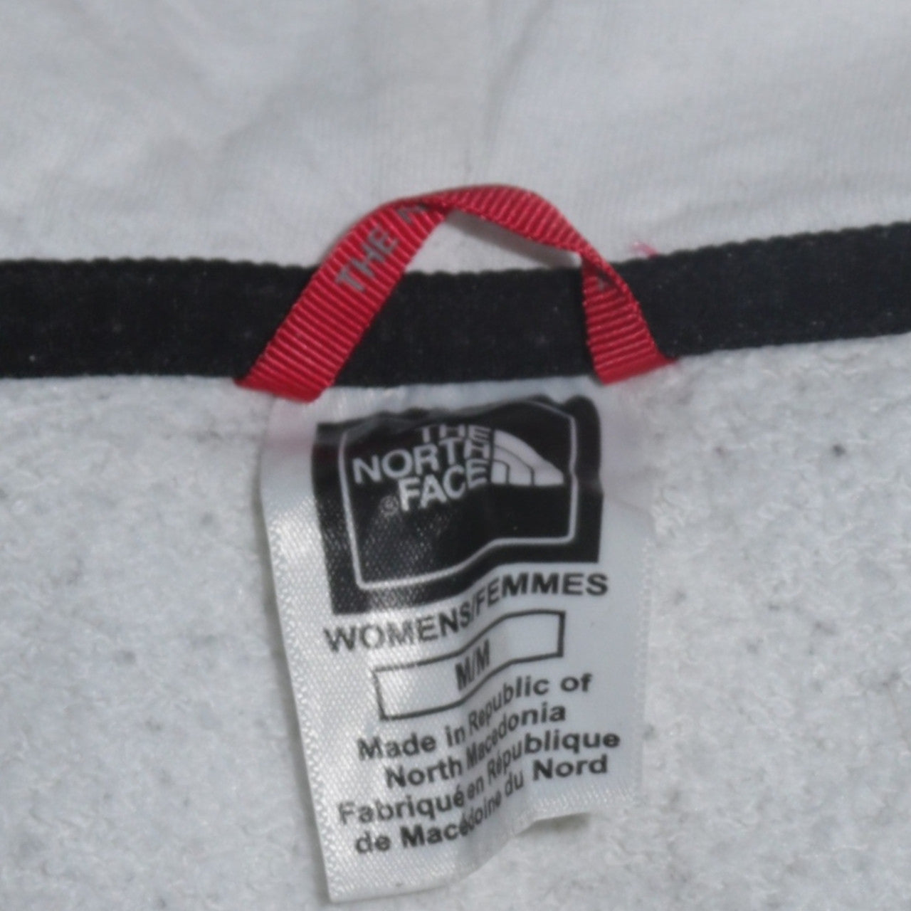 The North Face Women's Black & White 1/2 Zip Hoodie Size M Cotton Blend