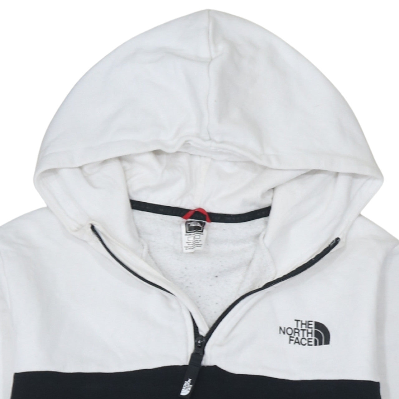 The North Face Women's Black & White 1/2 Zip Hoodie Size M Cotton Blend