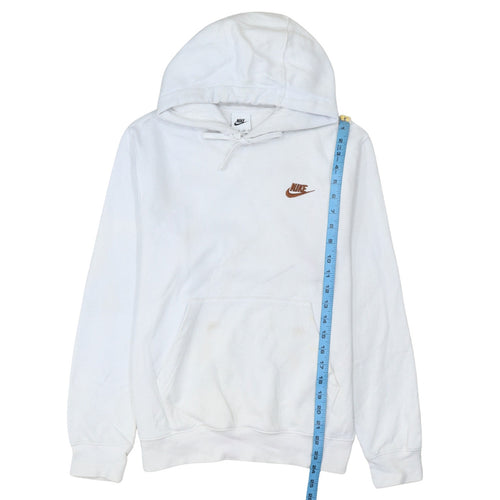 Nike Men's White XS Pullover Hoodie with Brown Logo